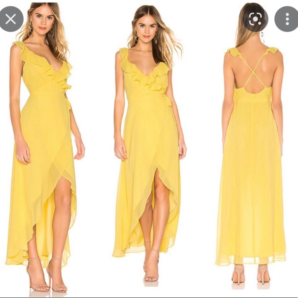 Low High Yellow RSVP Dress